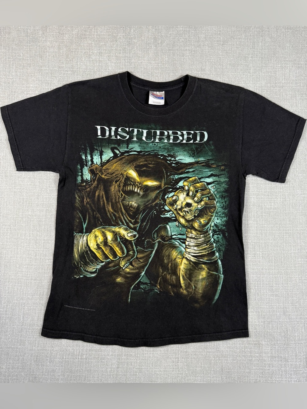Disturbed Shirt Mens M Black Hanes Heavyweight Band Tee Graphic 2010 Metal Rock